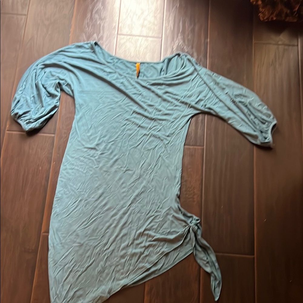 Rachel Pally  Blue Green Women's Modal Asymmetrical Tee Shirt Dress
